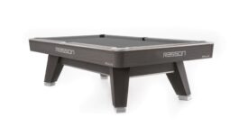 Billiard Table, Pool, Rasson ACURRA (MR-SUNG SERIES), 9 ft., Grey (Sarum Strand), MATCHROOM pocket size, Simonis 860 grey