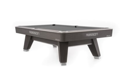 Billiard Table, Pool, Rasson ACURRA (MR-SUNG SERIES), 9 ft., Grey (Sarum Strand), MATCHROOM pocket size, Simonis 860 grey