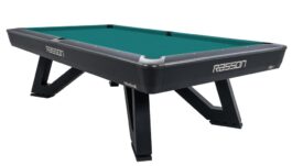 Billiard Table, Pool, Rasson Wolf, 9 ft. (Fuß), schwarz, MATCHROOM pocket size, Simonis 860 blue green