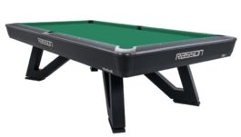 Billiard Table, Pool, Rasson Wolf, 9 ft. (Fuß), schwarz, EPBF pocket size, Simonis 760 yellow green