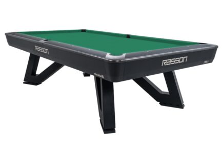 Billiard Table, Pool, Rasson Wolf, 9 ft. (Fuß), schwarz, EPBF pocket size, Simonis 760 yellow green