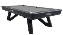 Billiard Table, Pool, Rasson Wolf, 9 ft. (Fuß), schwarz, MATCHROOM pocket size, Simonis 860 grey