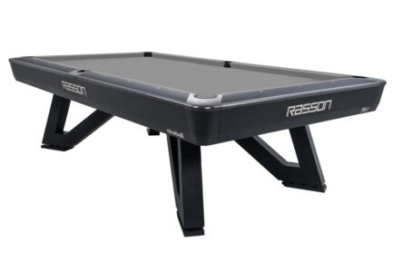 Billiard Table, Pool, Rasson Wolf, 9 ft. (Fuß), schwarz, MATCHROOM pocket size, Simonis 860 grey