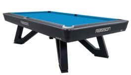 Billiard Table, Pool, Rasson Wolf, 9 ft. (Fuß), schwarz, MATCHROOM pocket size, Simonis 860 tournament blue