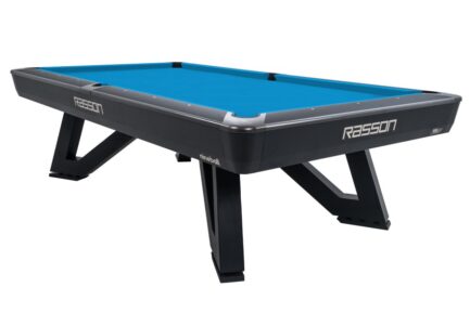 Billiard Table, Pool, Rasson Wolf, 9 ft. (Fuß), schwarz, MATCHROOM pocket size, Simonis 860 tournament blue