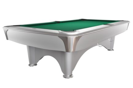 Billiard Table, Pool, Dynamic IV, 9 ft., shining white, Simonis 860 yellow green