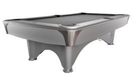Billiard Table, Pool, Dynamic IV, 9 ft., shining white, Simonis 860 grey