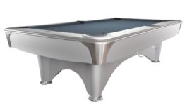 Billiard Table, Pool, Dynamic IV, 9 ft., shining white, Simonis 860 shark grey