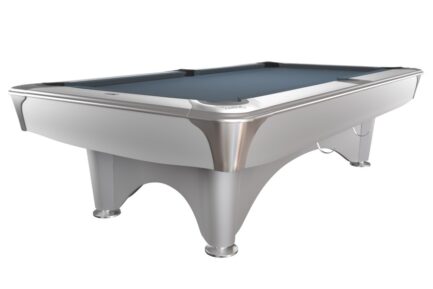 Billiard Table, Pool, Dynamic IV, 9 ft., shining white, Simonis 860 shark grey