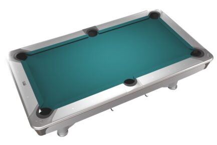 Billiard Table, Pool, Dynamic IV, 9 ft., shining white, Simonis 860 powder blue - Imagem 4