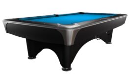 Billiard Table, Pool, Dynamic IV, 9 ft., Matt Black, Simonis 860 tournament blue