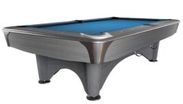 Billiard Table, Pool, Dynamic IV, 9 ft., Light Grey, Simonis 860 electric blue