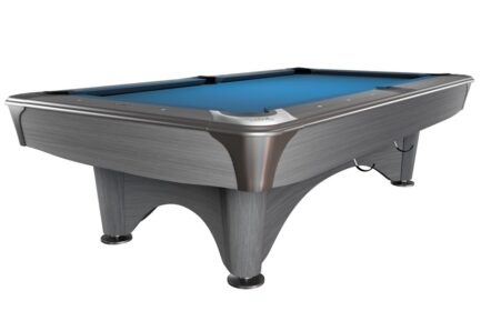 Billiard Table, Pool, Dynamic IV, 9 ft., Light Grey, Simonis 860 electric blue