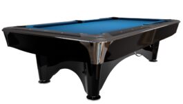 Billiard Table, Pool, Dynamic IV, shining black, 9 ft., Simonis 760 electric blue