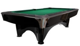 Billiard Table, Pool, Dynamic IV, shining black, 9 ft., Simonis 760 yellow green
