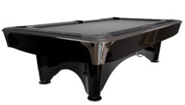 Billiard Table, Pool, Dynamic IV, shining black, 8 ft., Simonis 860 grey