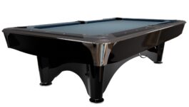 Billiard Table, Pool, Dynamic IV, shining black, 9 ft., Simonis 760 powder blue