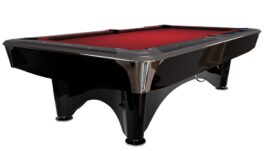Billiard Table, Pool, Dynamic IV, shining black, 8 ft., Simonis 860 red