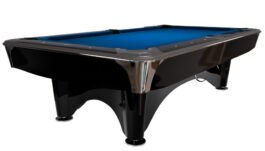 Billiard Table, Pool, Dynamic IV, shining black, 8 ft., Simonis 860 royal blue