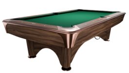 Billiard Table, Pool, Dynamic IV, Modern Brown, 8 ft., Simonis 860 yellow green