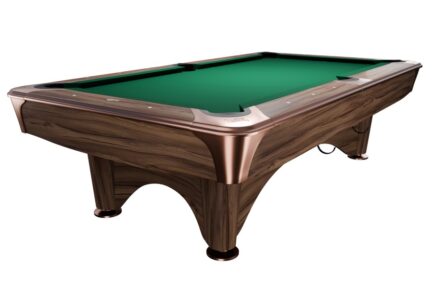 Billiard Table, Pool, Dynamic IV, Modern Brown, 9 ft., Simonis 860 yellow green