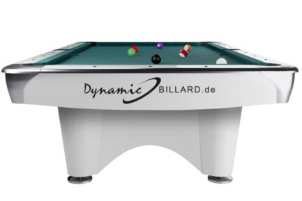Billiard Table Dynamic III, shining white, Pool, used, 9 ft. (Fuß), Simonis 760 elektrikblau - Imagem 3
