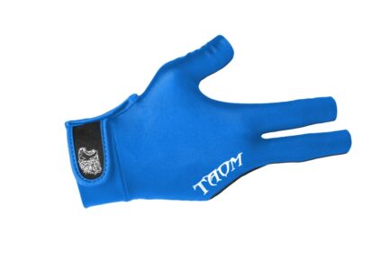 Billiard Glove, Taom Midas, 3-Finger, Blue, to wear on right hand, L