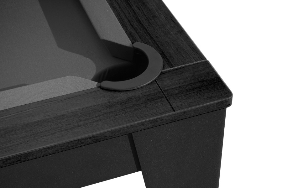 Pool Table / Dining Table, Vancouver III, 7 ft., black/black, grey cloth - Imagem 6