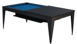 Pool Table / Dining Table, Vancouver III, 7 ft., black/black, blue cloth