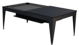 Pool Table / Dining Table, Vancouver III, 7 ft., black/black, grey cloth