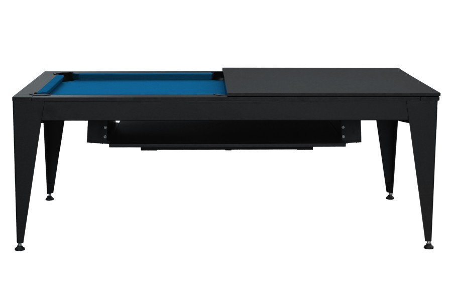 Pool Table / Dining Table, Vancouver III, 7 ft., black/black, blue cloth - Imagem 3