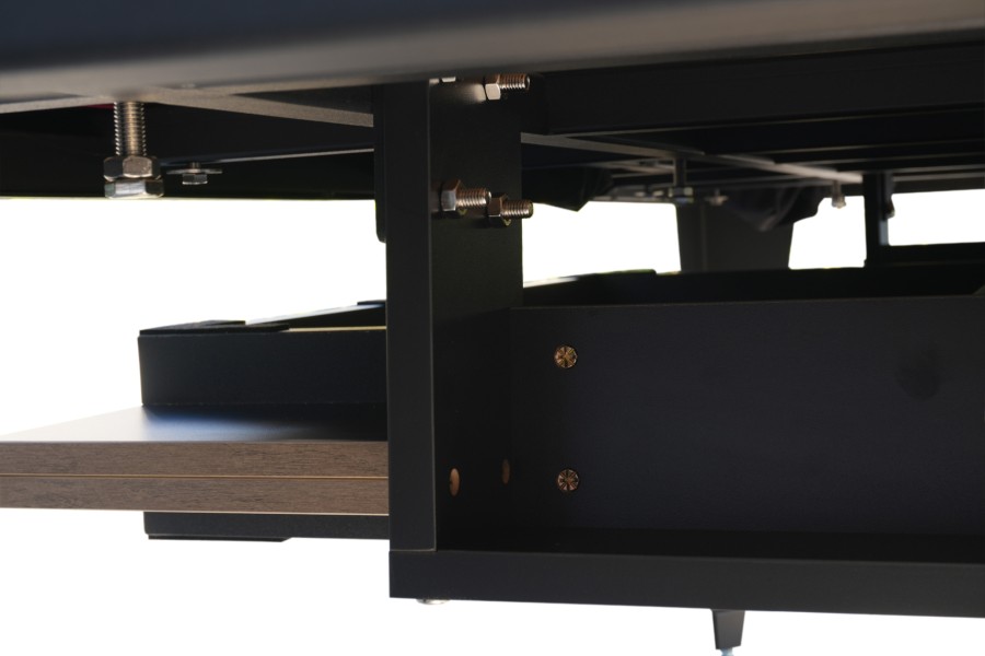 Pool Table / Dining Table, Vancouver III, 7 ft., black/black, blue cloth - Imagem 7